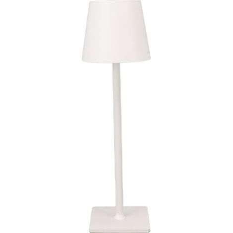 Lampe de table sans fil rechargeable LED minimaliste, lampe tactile avec veilleuse pour camping, table basse ou restaurant, blanche (1/5)