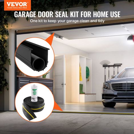 Joint de Porte de Garage 3,05 m, Bande d'Étanchéité Universel en PVC Épais, Résistante aux Intempéries, pour Empêcher la Pénétratio… (1/5)