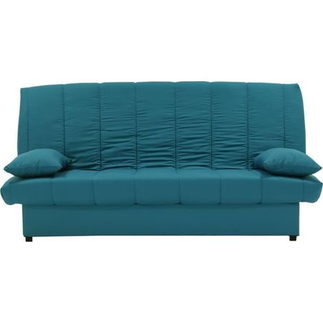 Banquette clic clac 3 places - Bleu canard - L 190 x P92 cm - MILA (1/4)
