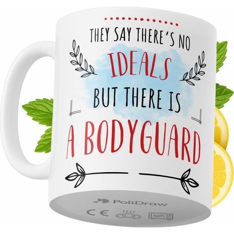 Lustige Tasse für Bodyguards – Kaffee- oder Teetasse mit witzigem Textdesign – ideal für Geburtstage, Namenstage, Feiertage und besondere Anlässe. Hochwertige Tasse für Zuhause, Büro und Arbeit. Farbe