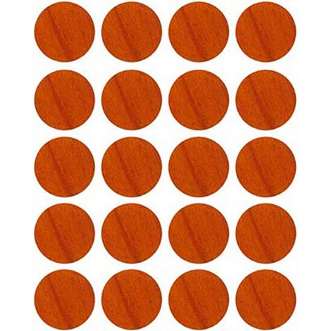 Blister da 20 tappi adesivi a vite. Sapele 13mm 90918 (1/2)