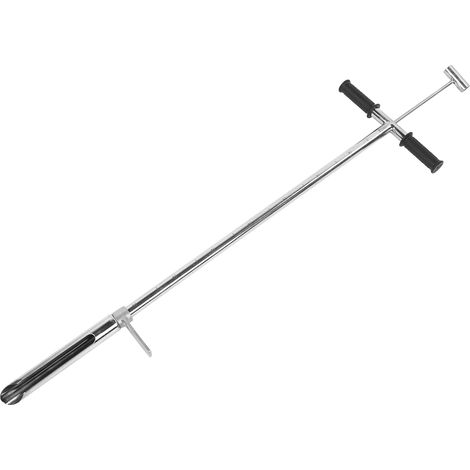 Bodenprobenentnahmesonde, 105 cm lang, 38 mm Öffnung, Edelstahl, mit Fußpedal (1/5)