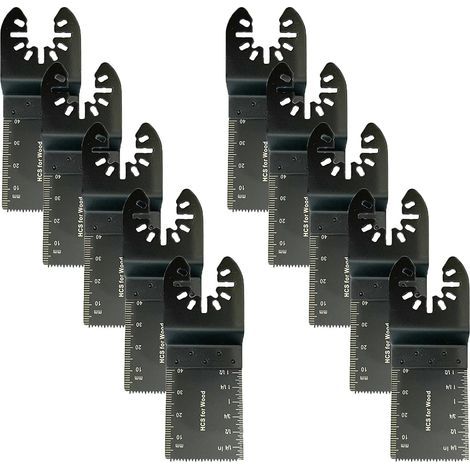 10 Pcs Multifunction Saw Blades Accessories, 34mm Multitool Blades, Universal Oscillating Multi-Tools, Universal Saw Blades for Fein Multimaster, Makita, Dewalt and More (1/5)