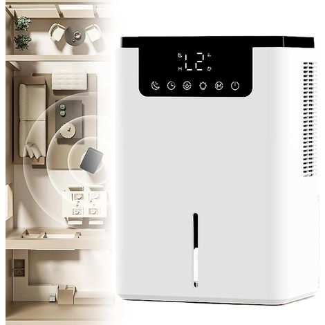 Déshumidificateur Domestique 40 W, Déshumidificateur Intelligent À Humidité Constante, Déshumidification À 2 Niveaux + Zone De Déshumidification ≤ 50 ㎡ + Dégivrage Automatique + Mode Veille,White (1/5)