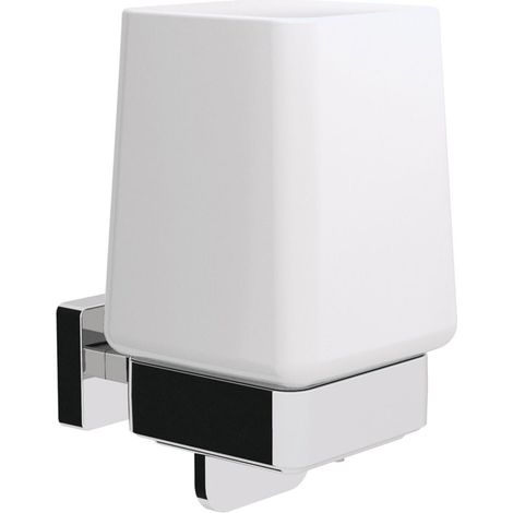 Lineabeta - Wand-Seifenspender mit Hebel Chrom Nuss glänzend/weiß 150 ml