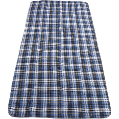 Alèses imperméables lavables pour incontinence adulte, taille 60x90 cm, motif carreaux bleus, réutilisables (1/5)