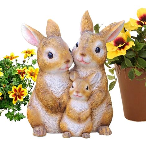 Statue de Lapin - Décorations de Jardin Extérieur Portable - Figurines (1/5)