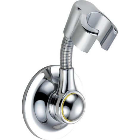 Support de pommeau de douche ventouse support à main hauteur réglable support de pommeau de douche, support de ventouse mural amovible multidirectionnel (H5) Chromates (1/4)