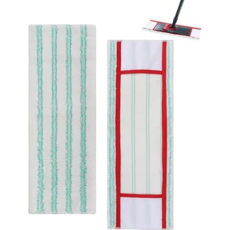 Lot de 2 lingettes de rechange en microfibre pour balai Vileda, 49 x 17 cm (1/5)