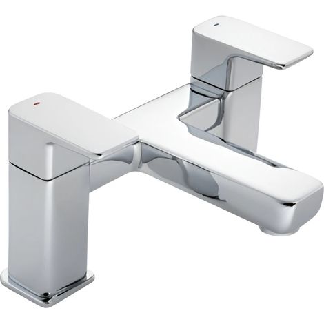 Francis Pegler Caja Bath Filler Tap Chrome Deck Mounted Modern Style
