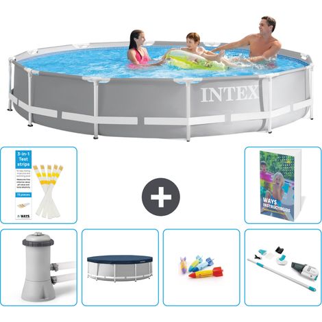 Prism Frame Pool Rund - 366x76 cm - 7-teilig S242