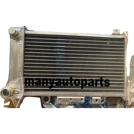 Radiador, construcción de aluminio, peso 2,5 kg, compatible con Hyosung GV650 Aquila 650 a partir de 2015, capacidad de refrigeración mejorada, montaje soldado con TIG. (1/5)