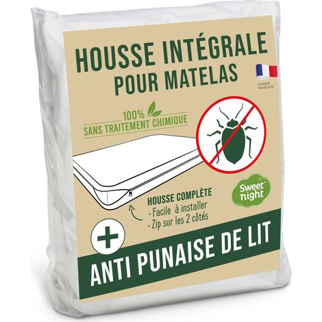 Sweet Night – Housse intégrale matelas 140x190x25 cm – Anti-punaises de lit – Barrière multicouches sans traitement chimique – Certifiée OEKO-TEX 100-1 (1/5)