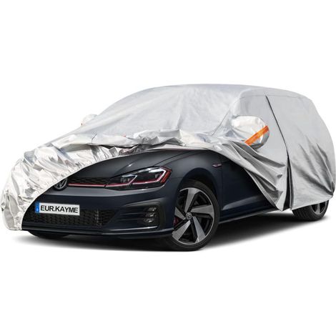 Schutzabdeckung gegen Regen und Sonne für den Außenbereich mit Reißverschluss und Baumwollfutter, passend für Golf, 308, Captur und Megane (Schrägheck, 415–450 cm). (1/5)