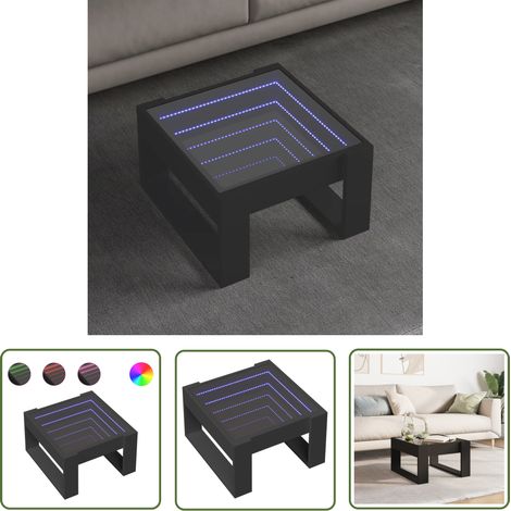 vidaXL Couchtisch mit Infinity-LED Schwarz 50x53x30 cm (1/5)