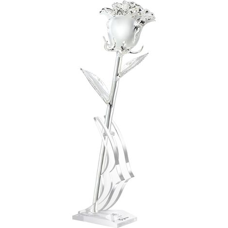 Rose Plaqué Or 24K Cadeau pour Elle, Rose Argentée Or Rose Métallisé (1/5)