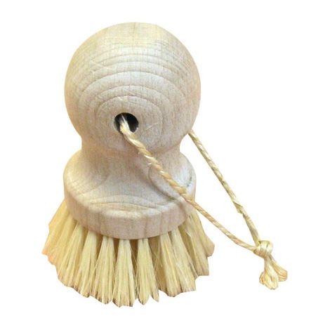 DOMERGUE - Brosse à légumes boule bois brut tampico + ficelle sisal