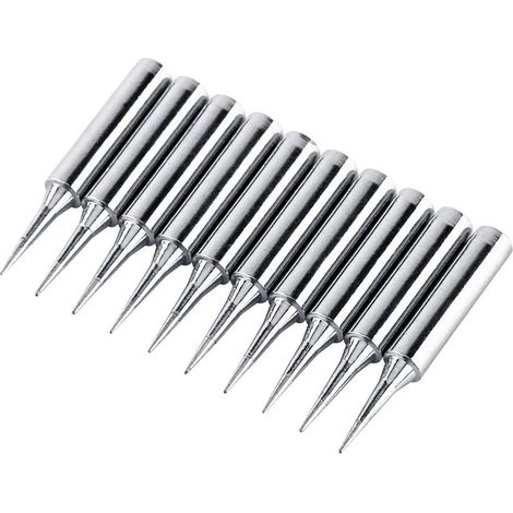 10Pcs Panne Fer à Souder, 900M-T-I Pointe de Fer à Souder en Cuivre Plaqué, Soudage Remplacement Fer à Souder pour Station de Soudage Forme I