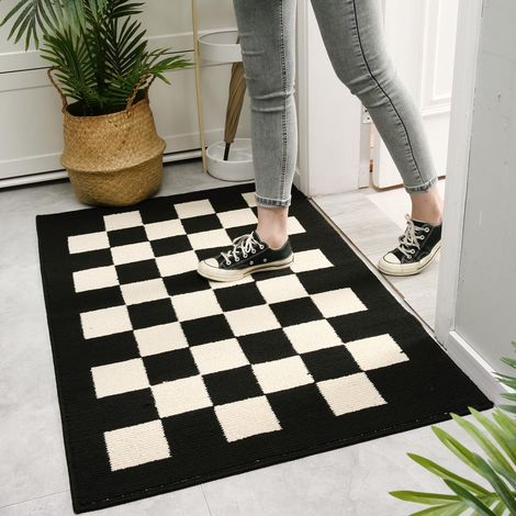 Tapis de Porte Intérieur Extérieur 80x100cm, Tapis D'extérieur Antidérapant, Paillasson Absorbant et Lavable pour Porte D'entrée Extérieure Intérieure, Entrée, Patio, Couloir, Animaux (1/5)