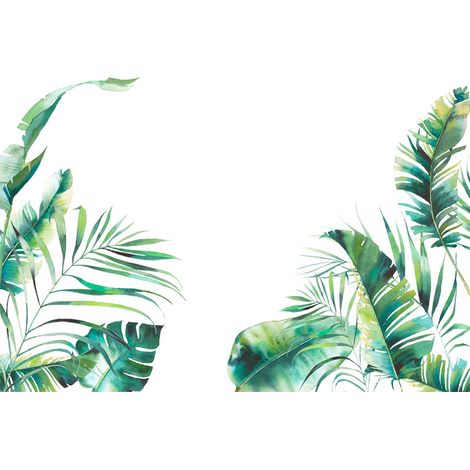 Sollbry 1set Feuille Plantes Tropicales Peel and Stick Stickers Muraux, Vert Nature Jungle Arbre Feuilles Stickers Muraux, Étanche DIY Décoration Murale Art Décorations Pour La Maison (1/5)