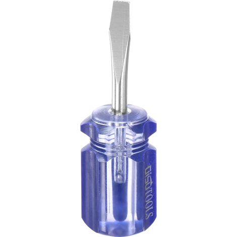 Tournevis Plat Court Pointe Magnétique Stubby Bleu SL6 (1/5)