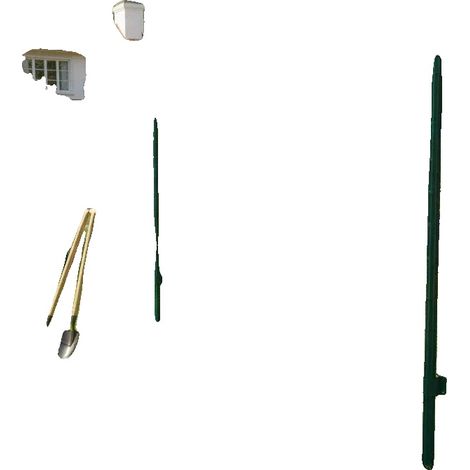 Valla de alambre de acero resistente con acabado antioxidante, de color verde. (1/2)