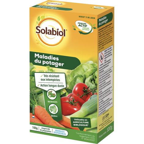 SOLABIOL SOMAP100 - Maladie du Potager - 100g - Lutte contre Mildou, Bactériose