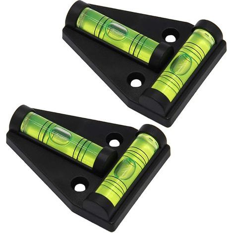 Minkurow – Niveau à bulle compact – Mini niveau bidirectionnel pour camping car – Installation facile avec 2 trous pré-percés – Matériaux PMMA et ABS (1/5)
