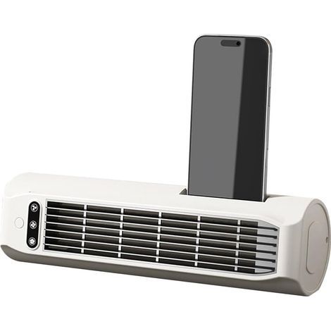 Ventilateur tour silencieux 12,3, ventilateur à trois vitesses pour chambre, ventilateur sur pied avec oscillation horizontale/verticale, ventilateur sans pales pour chambre (blanc) (1/5)
