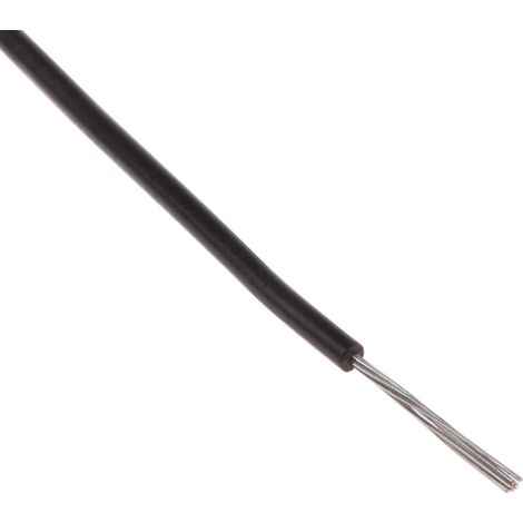 Fils de connexion RS PRO UL1429, 7 0,08 mm² 28 AWG, 150 V, XLPVC Noir, 100m ( Prix pour Bobine de 100 Mètres )