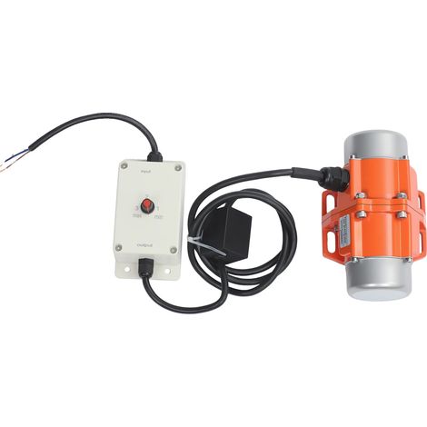 Motor de vibración, sin escobillas, controlador de velocidad, naranja, sin enchufe. (1/2)