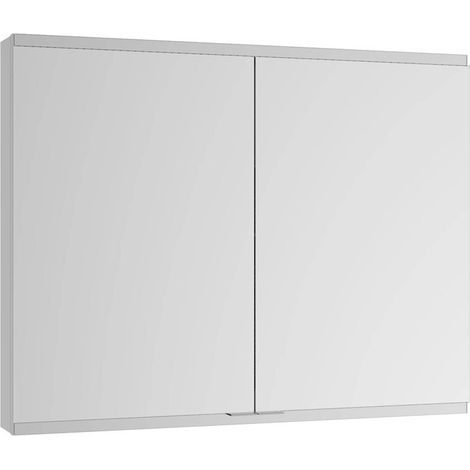 Armadietto a specchio Royal Modular 2.0 700x700x160mm argento anodizzato passé, Incasso, 1 presa, USB KEUCO