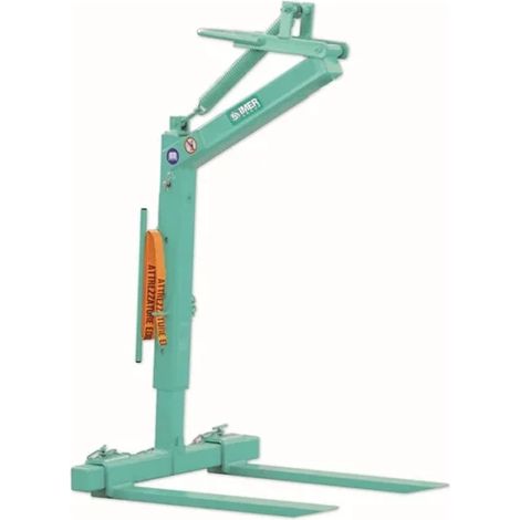 Imer – Lève palette 2000 kg – Réglage pratique jusqu’à 1800 mm – Molette de verrouillage fonctionnelle – Poids réduit pour grue optimisée