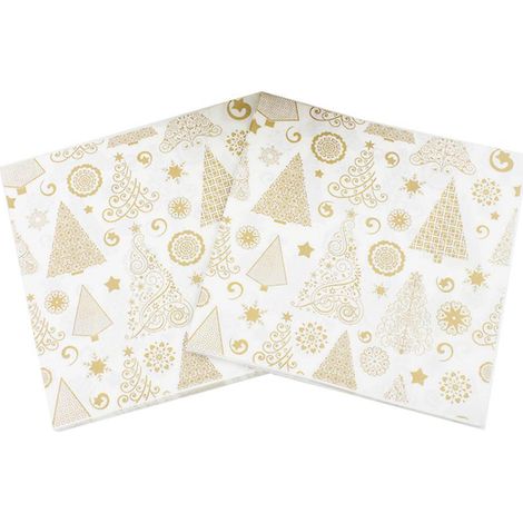 lot De 40 Serviettes En Papier Colores-serviettes De Table Cow-serviettes En Papier De Soie En Forme D'arbre De Nol, Dcoration De Table, Runion D (1/5)