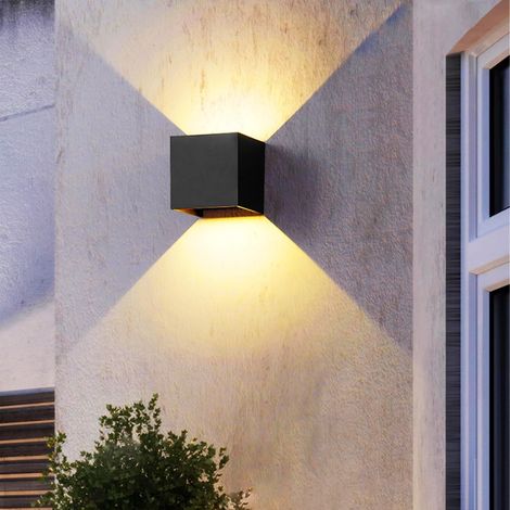 Lampada da parete nera per esterni, moderna illuminazione da parete impermeabile per interni/esterni, lampada da parete per esterni. (1/4)