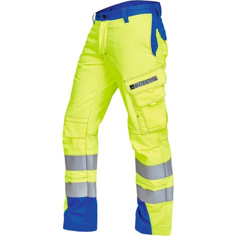 Rofa Multinorm-Bundhose VIS-LINE, gelb / kornblau, Konfektionsgröße 48