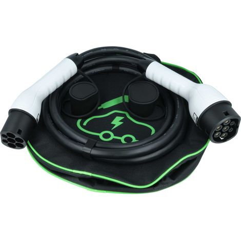vhbw Cable carga tipo 2 a tipo 2 compatible con Alfa Romeo Tonale coche eléctrico - Cable conexión, 3 fases, 32 A, 22 kW, 3 m