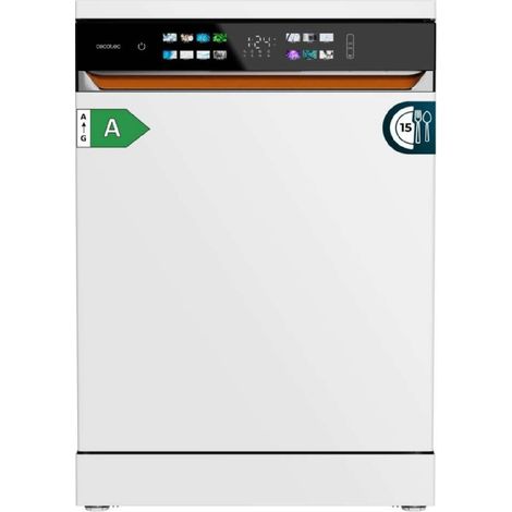 Cecotec Lave-vaisselle Indépendant de 60 cm Bolero Aguazero 6900. 15 Couverts, 8 Programmes, Classe A, Moteur Inverter Plus