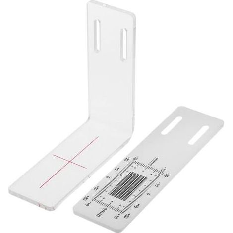 Jeu de jauges d'angle de fissure de précision transparentes, outil de mesure pour l'inspection des murs, idéal pour les projets de construction et de rénovation.