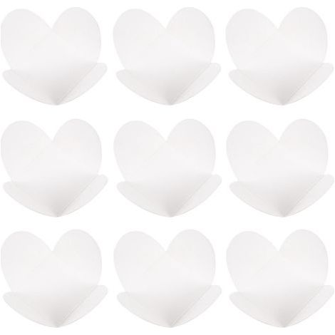 100 plateaux à chocolats en carton kraft, compartimentés-3.3X3.3X2.8CM-White (1/4)