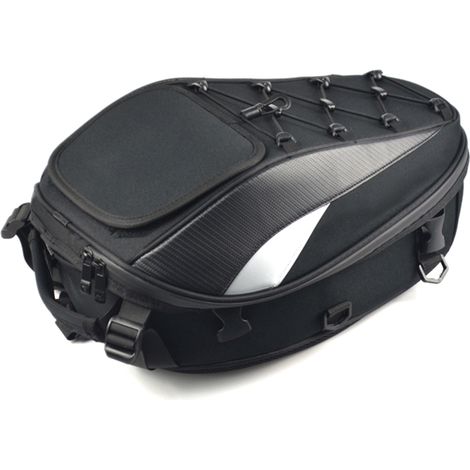 [Yue Xinghui] (Nicht genutztes geistiges Eigentum) Motorradrucksack, Helmtasche, Hecktasche mit rotem Anhänger (1/5)