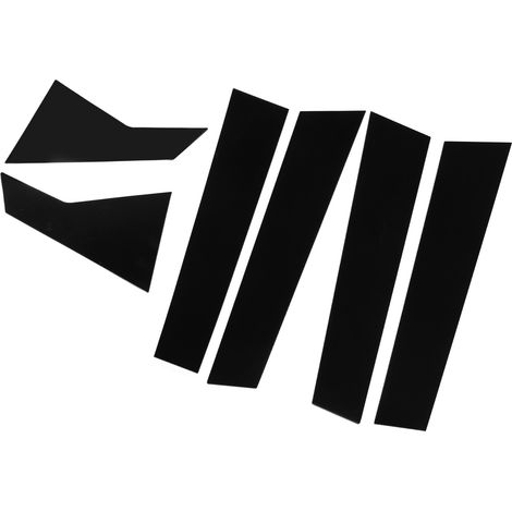 Lot de 6 autocollants noirs brillants pour garnitures de vitres latérales de portières, compatibles avec la Honda Civic Sedan 10e génération (2016-2021) (1/5)