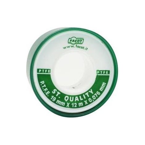 RUBAN P.T.F.E TEFLON STANDARD QUALITY Dimensions : H 19 mm x 12 m