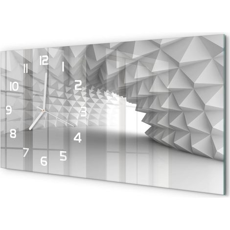 Horloge Murale Maison 60x30 cm Design Panoramique Salon Cuisine Bureau Tunnel d'abstraction (1/5)