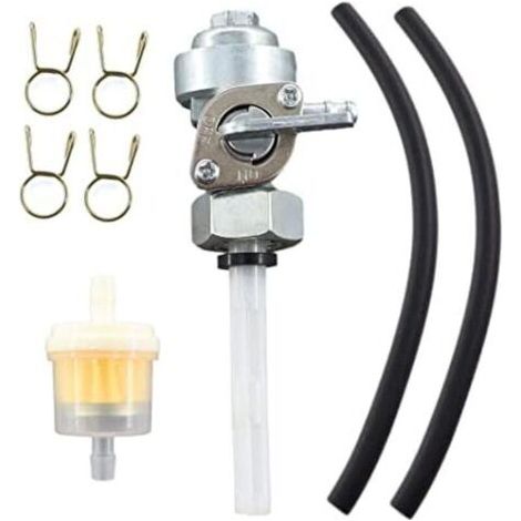Robinet de carburant avec tuyau d'essence et filtre – Compatible générateur Matrix PG 3010-F 3 kW 6,5 CV – Ensemble complet (1/4)