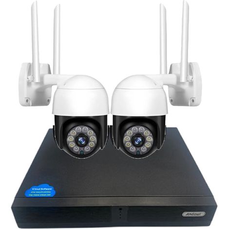 Kit 2 Telecamere Wi-fi Ptz 4k With Registrator Nvr Security System Q-s2000 (1/5)