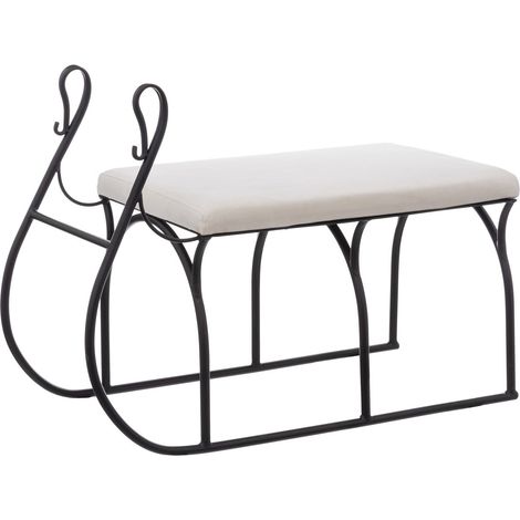 Banquette d'intérieur en métal modèle luge