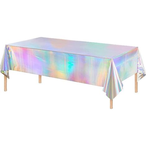 Party decoration laser tablecloth birthday party layout supplies plain laser tablecloth party tablecloth bachelor party 137274cm (1/3)
