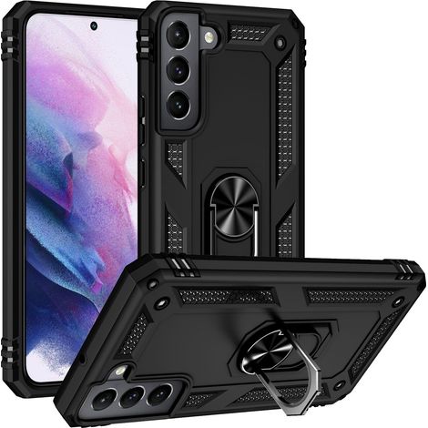 FUNDA PARA SAMSUNG GALAXY S22 6.10" ARMOR NEGRO CON ANILLO REFORZADO SM-S901 (1/4)