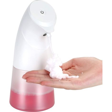 Distributeur de savon, distributeur de savon moussant sans contact, distributeur de savon mains libres à poser sur le comptoir, pompe à savon automat (1/5)